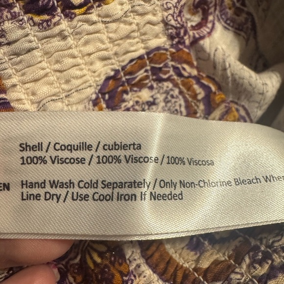 Adorable! Band of the Free Mirabelle Cream Purple Paisley Lace Crop Top New!! - Picture 7 of 8